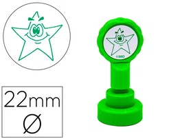 Artline Sello Emoticono Estrella Color Verde 22 mm Diámetro