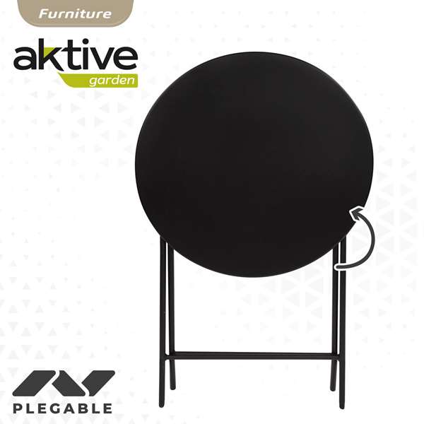 Aktive Mesa redonda plegable de metal 60x70 cm