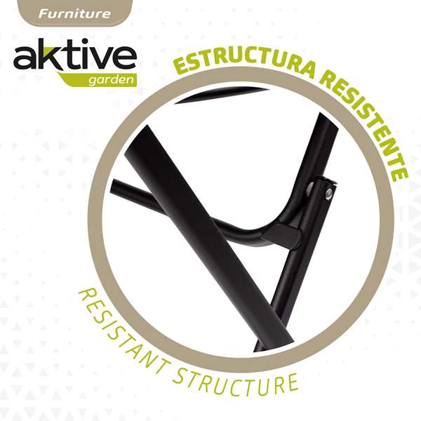 Aktive Mesa redonda plegable de metal 60x70 cm