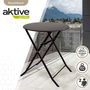 Aktive Mesa redonda plegable de metal 60x70 cm