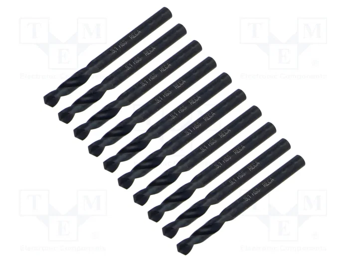 RECA Broca para metal corta de 5,1 mm en acero rápido HSS RECA Broca para metal corta de 5,1 mm en acero rápido HSS