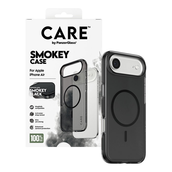 PanzerGlass CARE™ Smokey Case MagSafe para iPhone Air - Negro