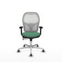 PIQUERAS Y CRESPO Silla de oficina Jorquera Verde esmeralda y Blanco