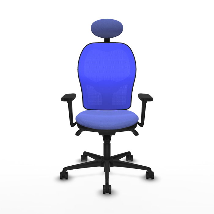 PIQUERAS Y CRESPO Silla de oficina Jorquera Azul con mecanismo Sincro y Brazos 3D