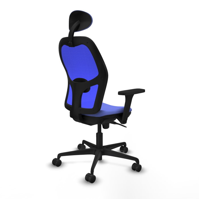 PIQUERAS Y CRESPO Silla de oficina Jorquera Azul con mecanismo Sincro y Brazos 3D