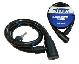 SIFER Candado Espiral Moto/Bici 12 Ø x 1.2 m 6340010