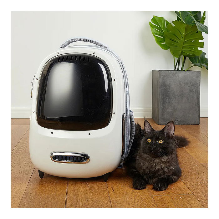 Petkit Breezy 2 Transportín Rígido para Mascotas con Ventilador - Mochila de Carga Frontal para Gatos y Animales Pequeños, Color Cremeweiß (Blanco Degradado) Petkit Breezy 2 Transportín Rígido para Mascotas con Ventilador - Mochila de Carga Frontal para Gatos y Animales Pequeños, Color Cremeweiß (Blanco Degradado)