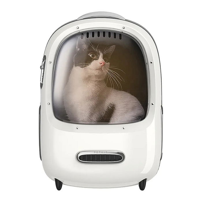 Petkit Breezy 2 Transportín Rígido para Mascotas con Ventilador - Mochila de Carga Frontal para Gatos y Animales Pequeños, Color Cremeweiß (Blanco Degradado) Petkit Breezy 2 Transportín Rígido para Mascotas con Ventilador - Mochila de Carga Frontal para Gatos y Animales Pequeños, Color Cremeweiß (Blanco Degradado)