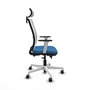 PIQUERAS Y CRESPO Silla de oficina Haches con mecanismo Sincro/Traslack Azul claro y Blanco