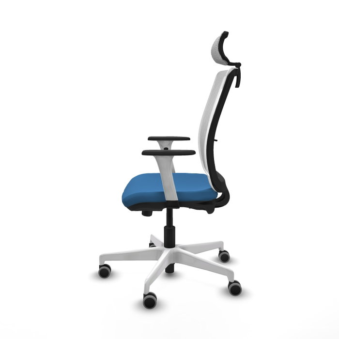 PIQUERAS Y CRESPO Silla de oficina Haches con mecanismo Sincro/Traslack Azul claro y Blanco PIQUERAS Y CRESPO Silla de oficina Haches con mecanismo Sincro/Traslack Azul claro y Blanco