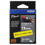 Brother TZe-FX631 Cinta laminada flexible 12mm Amarillo/negro