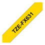 Brother Cinta Laminada Flexible TZe-FX631 Amarillo/Negro 12mm