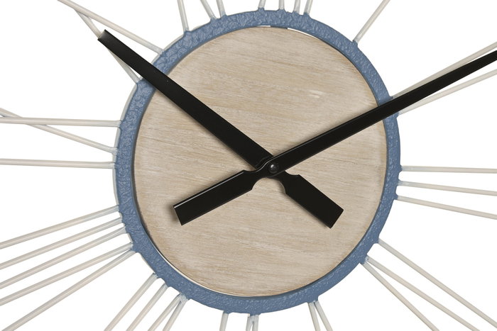 DKD Home Decor Reloj de Pared Metálico con Arcos y Acabado Rugoso, Pack de 2