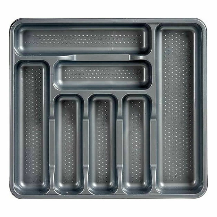 Organizador para Cubiertos Kinvara Gris Plástico 39 x 5 x 42,5 cm 42,5 x 5 x 39 cm (15 Unidades)