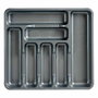 Organizador para Cubiertos Kinvara Gris Plástico 39 x 5 x 42,5 cm 42,5 x 5 x 39 cm (15 Unidades)