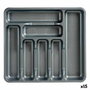 Organizador para Cubiertos Kinvara Gris Plástico 39 x 5 x 42,5 cm 42,5 x 5 x 39 cm (15 Unidades)
