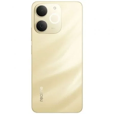 Realme Note 70T Smartphone - 4GB RAM, 256GB ROM, Pantalla 6.74", Batería 6000 mAh, Carga 15W, IP54, Dorado Playa