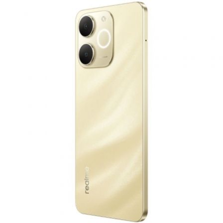 Realme Note 70T Smartphone - 4GB RAM, 256GB ROM, Pantalla 6.74", Batería 6000 mAh, Carga 15W, IP54, Dorado Playa