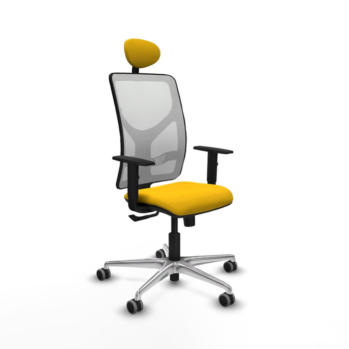 PIQUERAS Y CRESPO Silla de oficina Motilla con mecanismo Sincro, Amarillo y Blanco PIQUERAS Y CRESPO Silla de oficina Motilla con mecanismo Sincro, Amarillo y Blanco