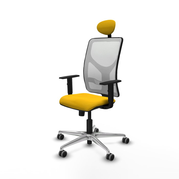 PIQUERAS Y CRESPO Silla de oficina Motilla con mecanismo Sincro, Amarillo y Blanco PIQUERAS Y CRESPO Silla de oficina Motilla con mecanismo Sincro, Amarillo y Blanco