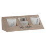 DKD Home Decor Set de 3 Velas de Cristal en Cera de Parafina Blanco