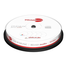 PRIMEON CD-R 700 MB 80 Min Imprimible Inkjet Cakebox (10 Unidades)