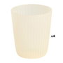 DAY - Juego de 4 Vasos 320 ml - Textura Estriada Antideslizante - Colores Surtidos - Apto Lavavajillas