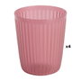 DAY - Juego de 4 Vasos 320 ml - Textura Estriada Antideslizante - Colores Surtidos - Apto Lavavajillas