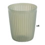 DAY - Juego de 4 Vasos 320 ml - Textura Estriada Antideslizante - Colores Surtidos - Apto Lavavajillas