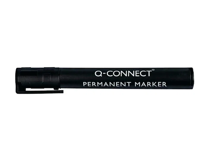 Q-connect Rotulador Marcador Permanente Negro Punta Redonda 3 mm