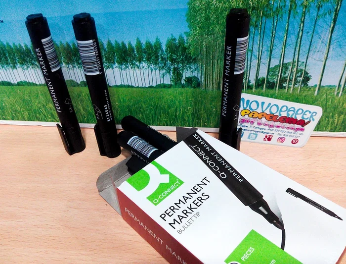 Q-connect Rotulador Marcador Permanente Negro Punta Redonda 3 mm