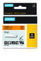 Dymo Rhino Cinta de Etiquetas Industrial ID1-12 Negro sobre Naranja 12mm x 5,5m