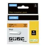 Dymo Rhino Cinta de Etiquetas Industrial Vinilo 12mm x 5,5m Negro sobre Naranja