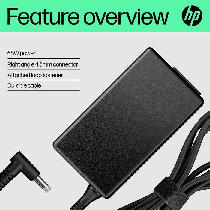 HP 65W Smart AC Adapter Adaptador de Corriente para Notebook