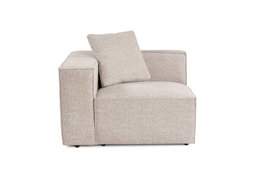 Atelier Del Sofa Sofá 1 Plaza L1, Lino, Color Mocha, Comodidad y Estilo