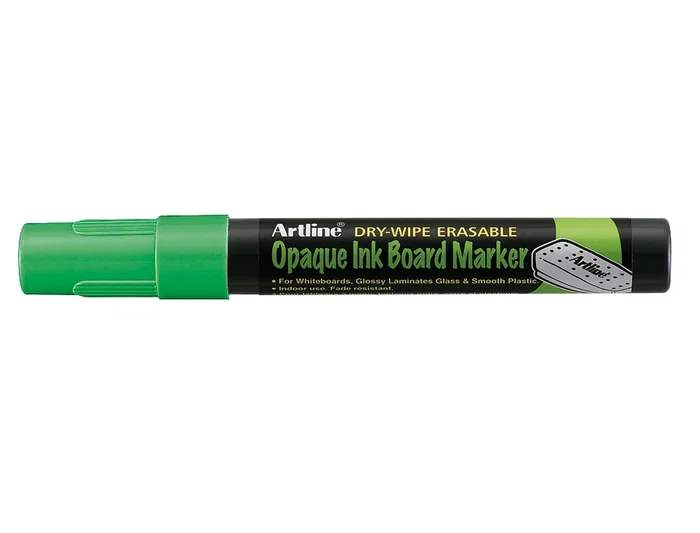 Artline EPW-4 Rotulador para Pizarra Color Verde Fluorescente Trazo 2mm Bolsa 4 Unidades