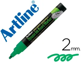 Artline EPW-4 Rotulador para Pizarra Color Verde Fluorescente Trazo 2mm Bolsa 4 Unidades