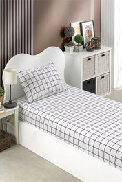 L'essentiel linge de maison Juego de Sábanas Individuales Negro Algodón Poliéster 100x200cm + Funda Almohada 50x70cm