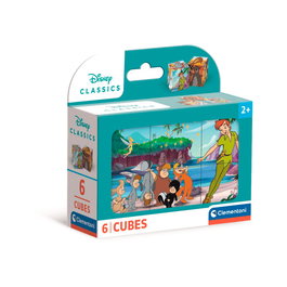 Clementoni 40657 - Juego de 6 Cubos Apilables con Imágenes de Personajes Disney Classic para Niños +2 Años