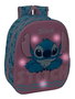 Safta Mochila 3D Stitch con LEDs Luminosa, 27 x 33 x 10 cm, para Niños (3+ Años)