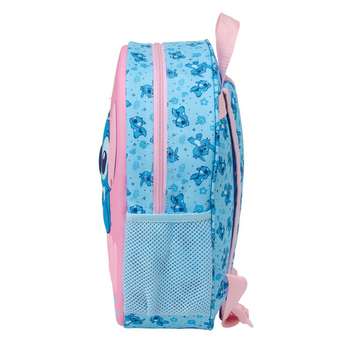 Mochila Escolar Lilo & Stitch Rosa Azul claro 27 x 33 x 10 cm