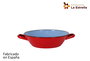 La Estrella Paellera Honda Bordonada 28 cm Rojo - 37.8 cm largo, 29 cm ancho (4 Unidades)