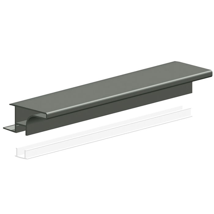 SC HERRAJES Perfil Gola-A Aluminio 4M SP19 Lacado Negro, Antracita, Blanco y Plata Mate Acabado Antracita