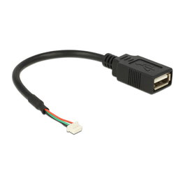 DeLOCK Cable USB 2.0 de 15 cm con Pfostenbuchse 1,25 mm 4 Pin a USB A Hembra