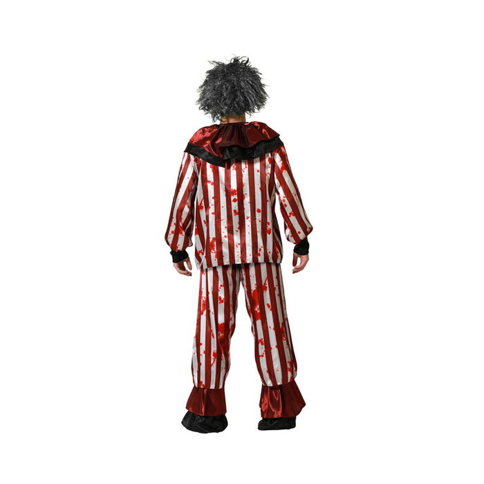 Disfraz de payaso rojo con camiseta y pantalón para hombre adulto XXL