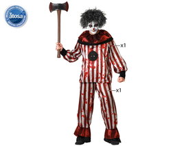 Disfraz de payaso rojo con camiseta y pantalón para hombre adulto XXL
