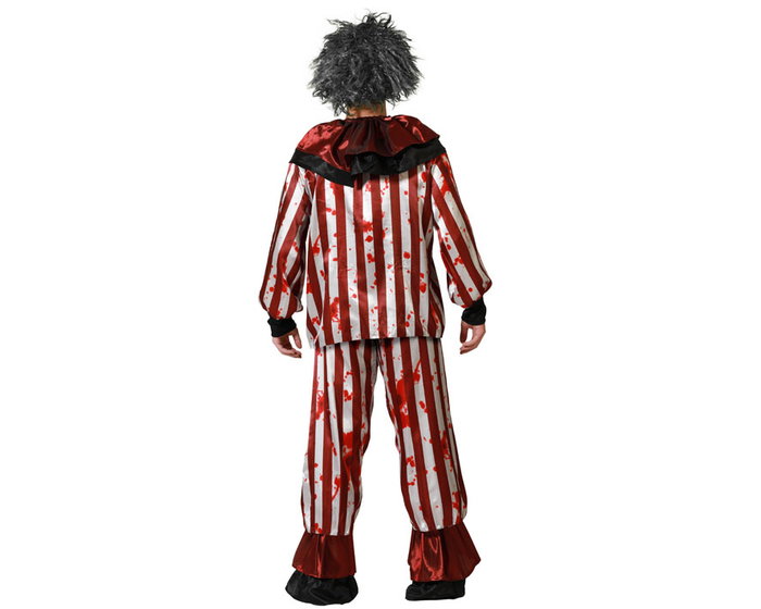 Disfraz de payaso rojo con camiseta y pantalón para hombre adulto XXL