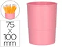 Q-connect Cubilete Portalapices Rosa Pastel Opaco Plastico Diametro 75 mm Alto 100 mm