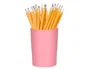 Q-connect Cubilete Portalapices Rosa Pastel Opaco Plastico Diametro 75 mm Alto 100 mm