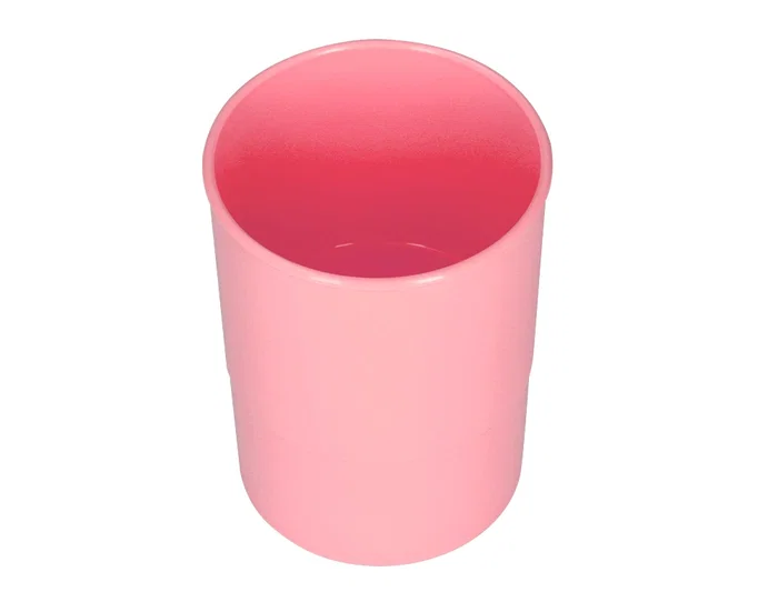 Q-connect Cubilete Portalapices Rosa Pastel Opaco Plastico Diametro 75 mm Alto 100 mm